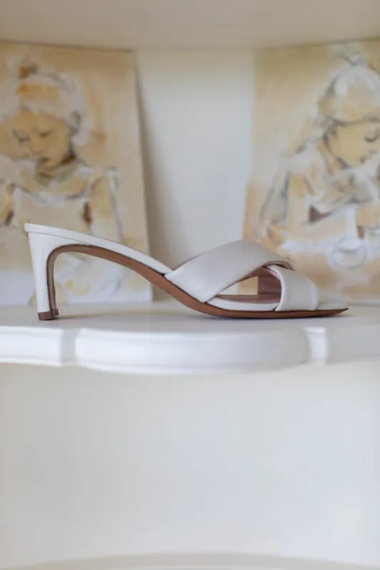 Cross Mule - White Leather sold by Emerson Fry