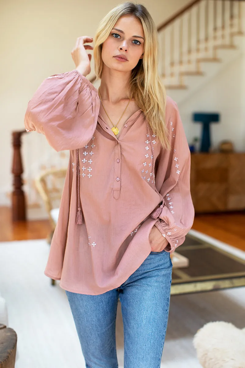Bardot Top - Rose Embroidered sold by Emerson Fry product image thumbnail 2