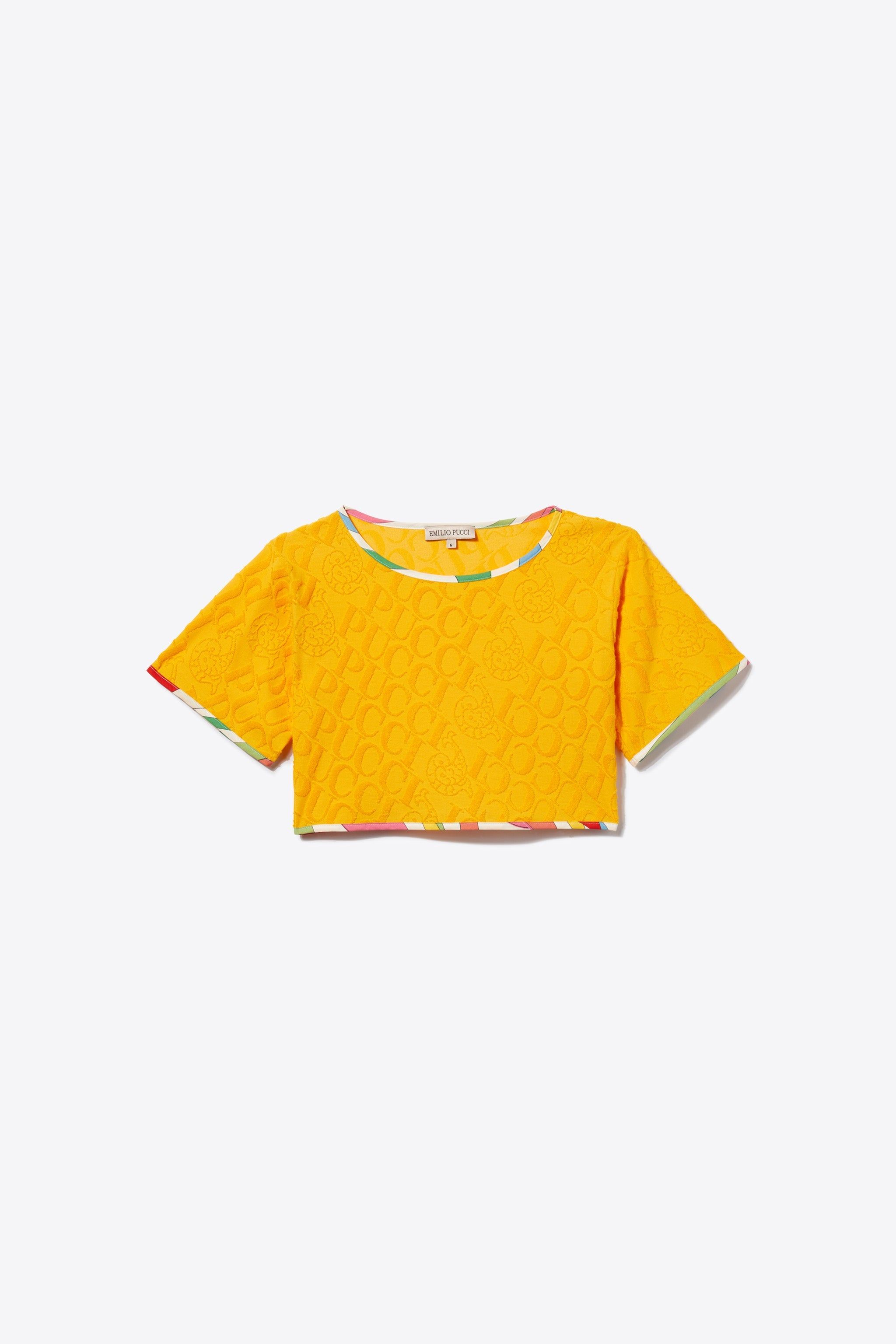 Logo-Jacquard Crop Top sold by Emilio Pucci