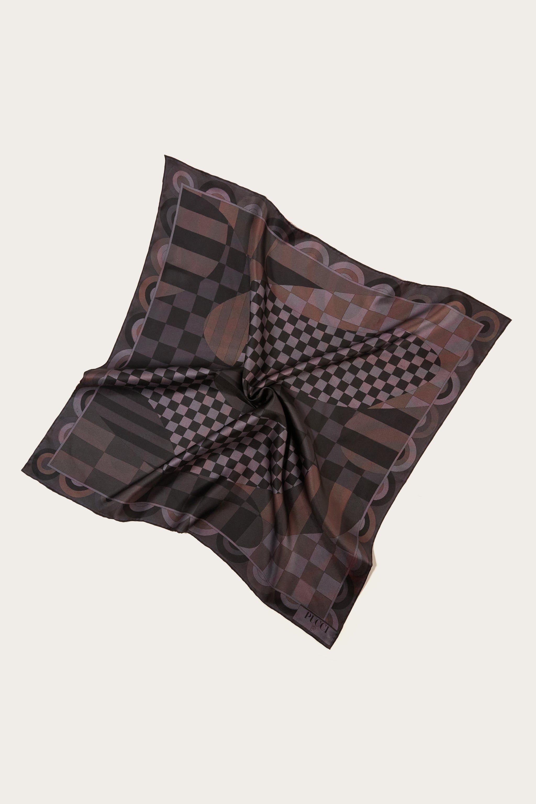 Carré grande in seta con stampe Giardino e Marmo sold by Emilio Pucci