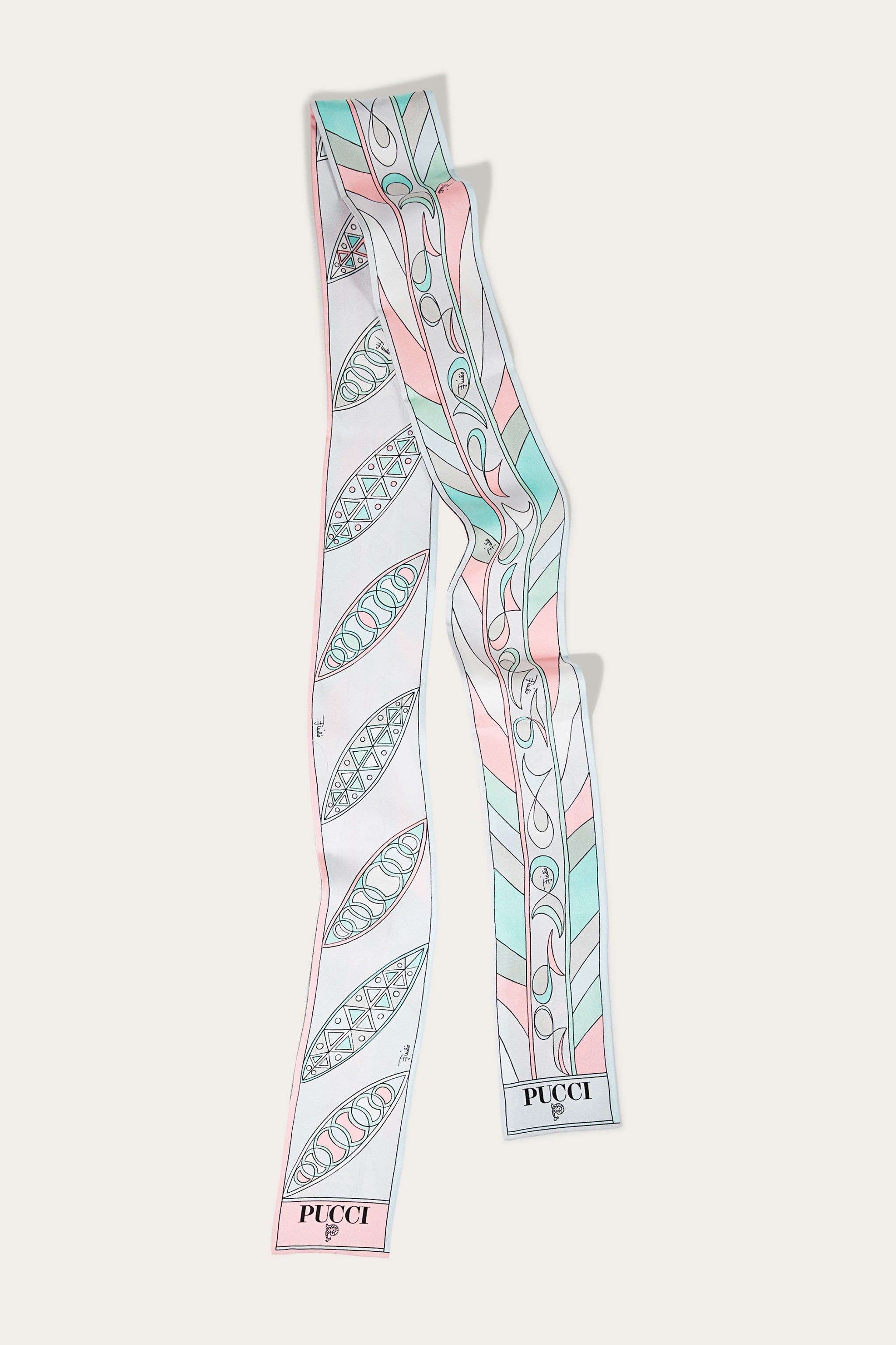 Foulard in seta con stampe Girandole e Pesci sold by Emilio Pucci