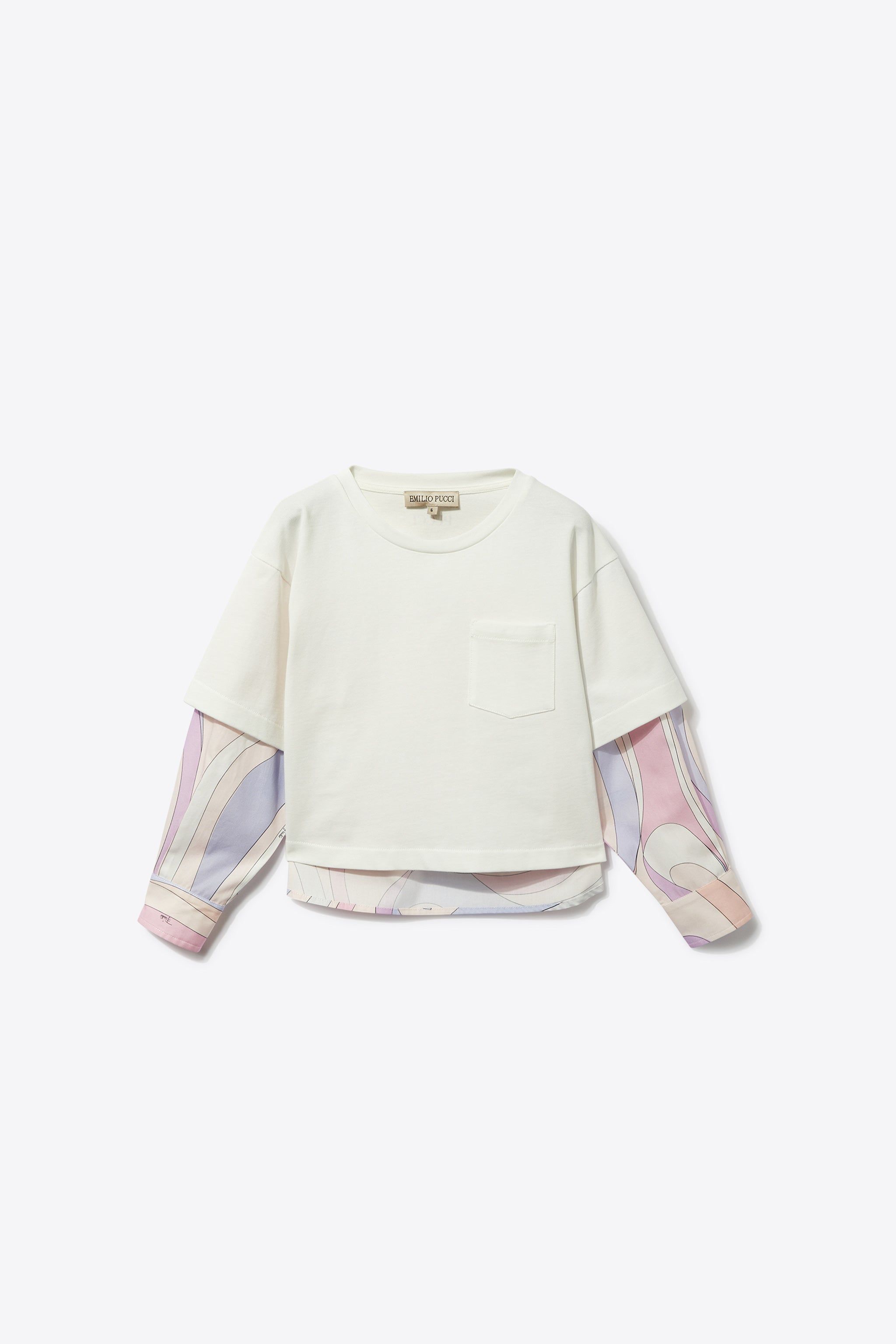Marmo-Print Layered Cotton Top sold by Emilio Pucci
