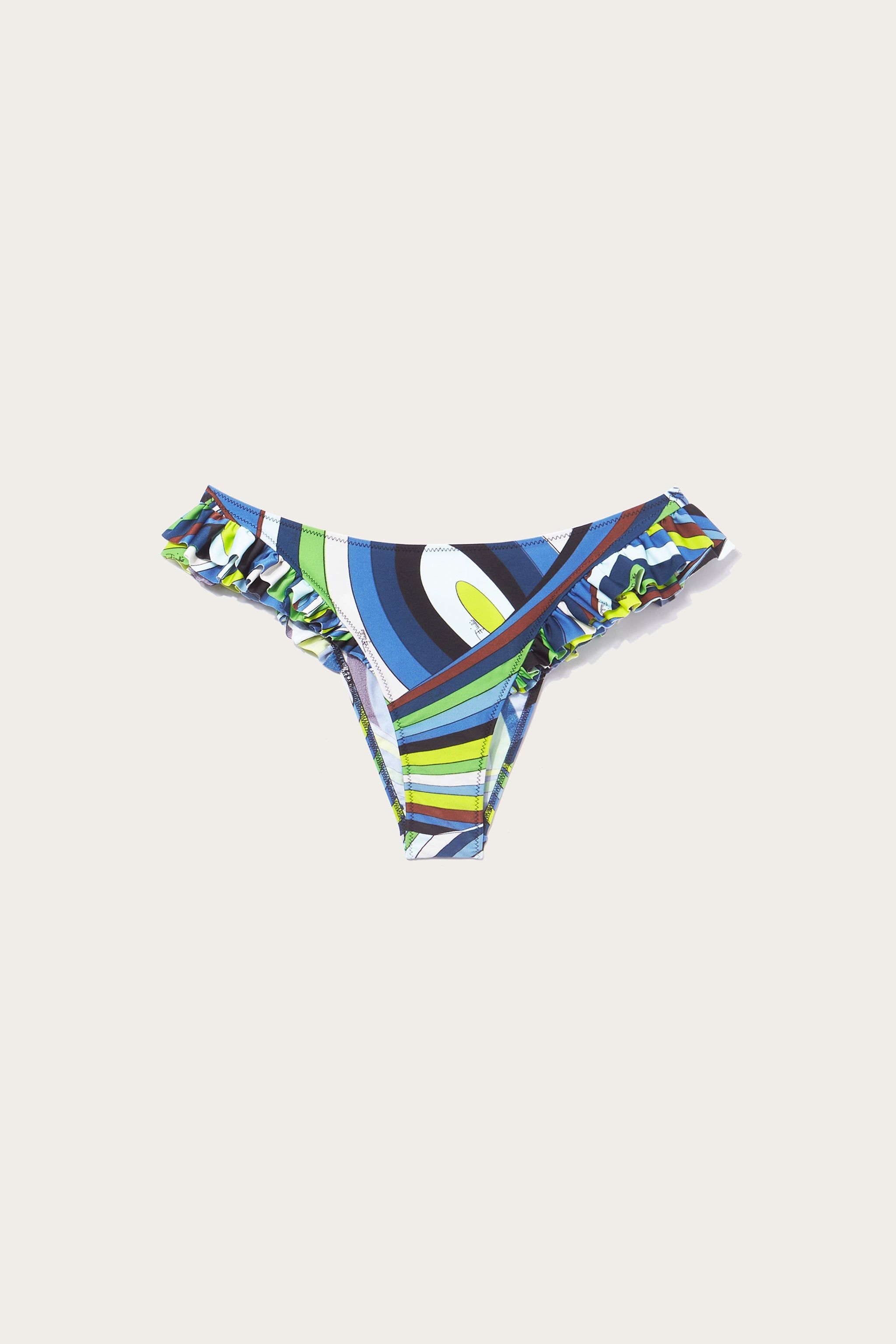 Slip bikini con stampa Iride e ruches sold by Emilio Pucci
