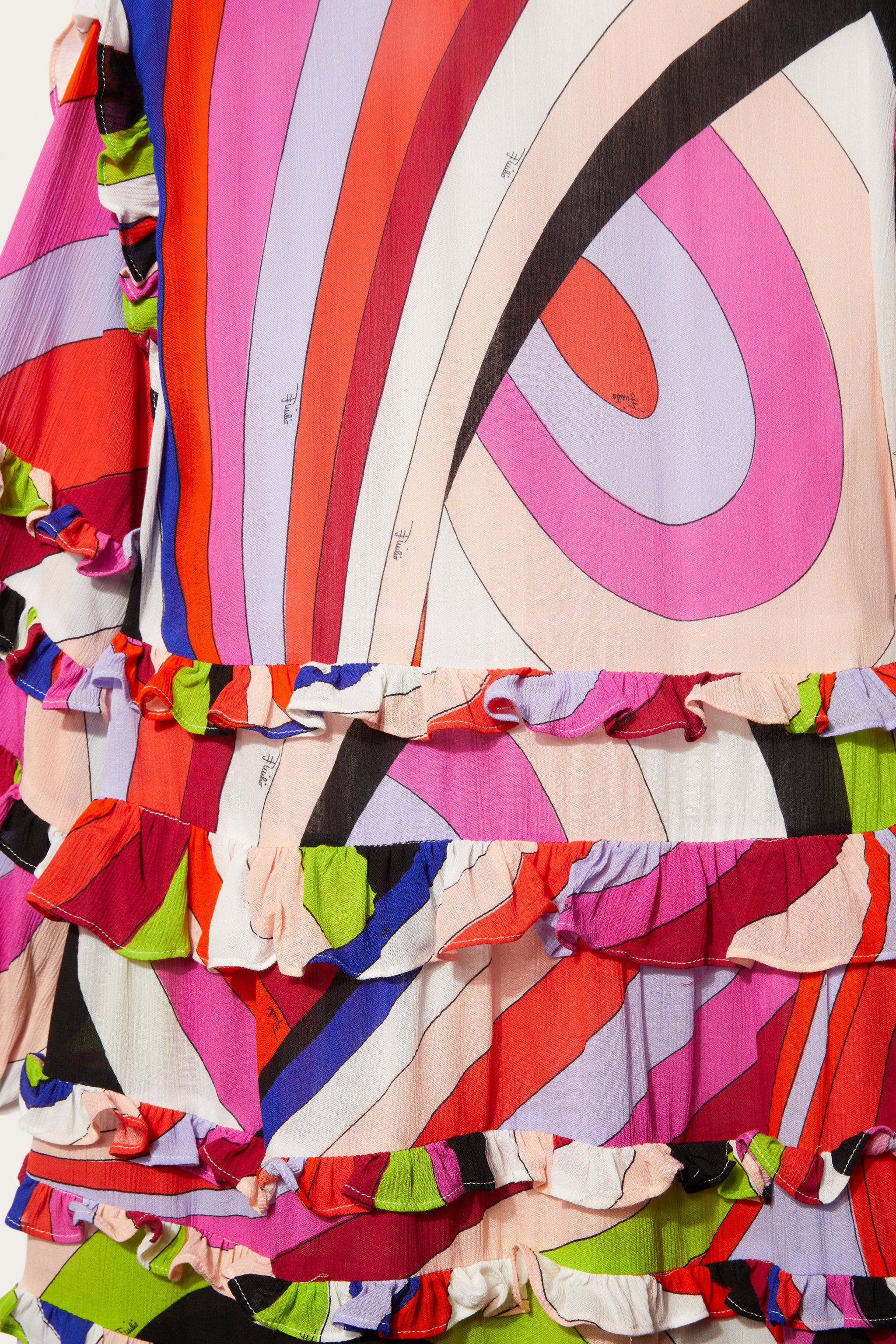 Iride-Print Ruffled Dress sold by Emilio Pucci product image thumbnail 3