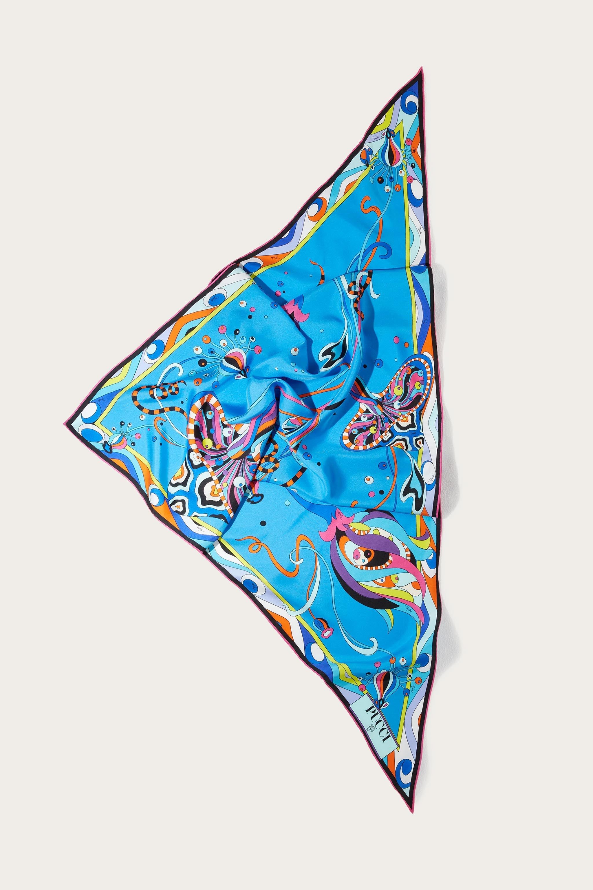 Foulard grande in seta con stampa Fungo sold by Emilio Pucci