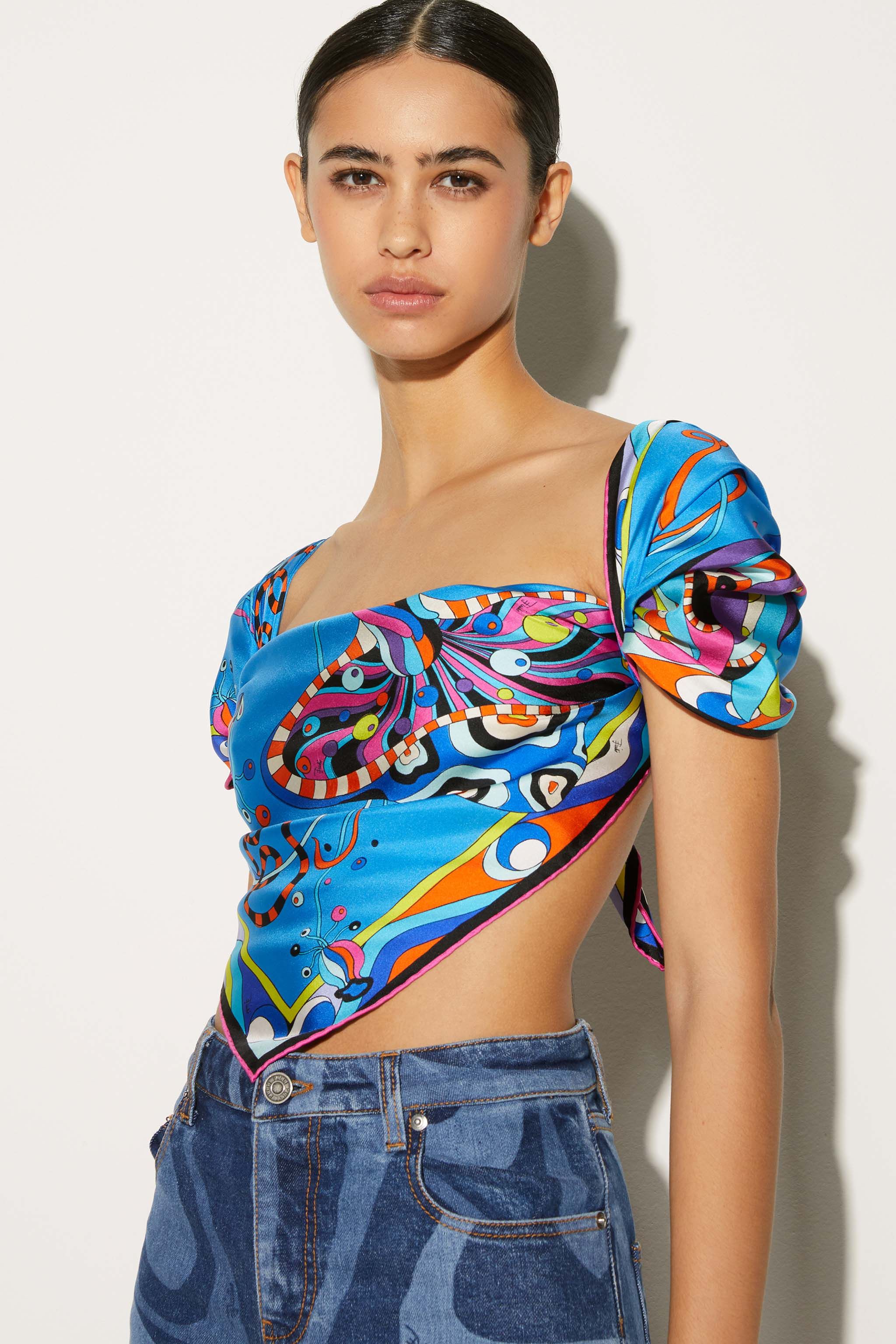 Foulard grande in seta con stampa Fungo sold by Emilio Pucci product image thumbnail 2