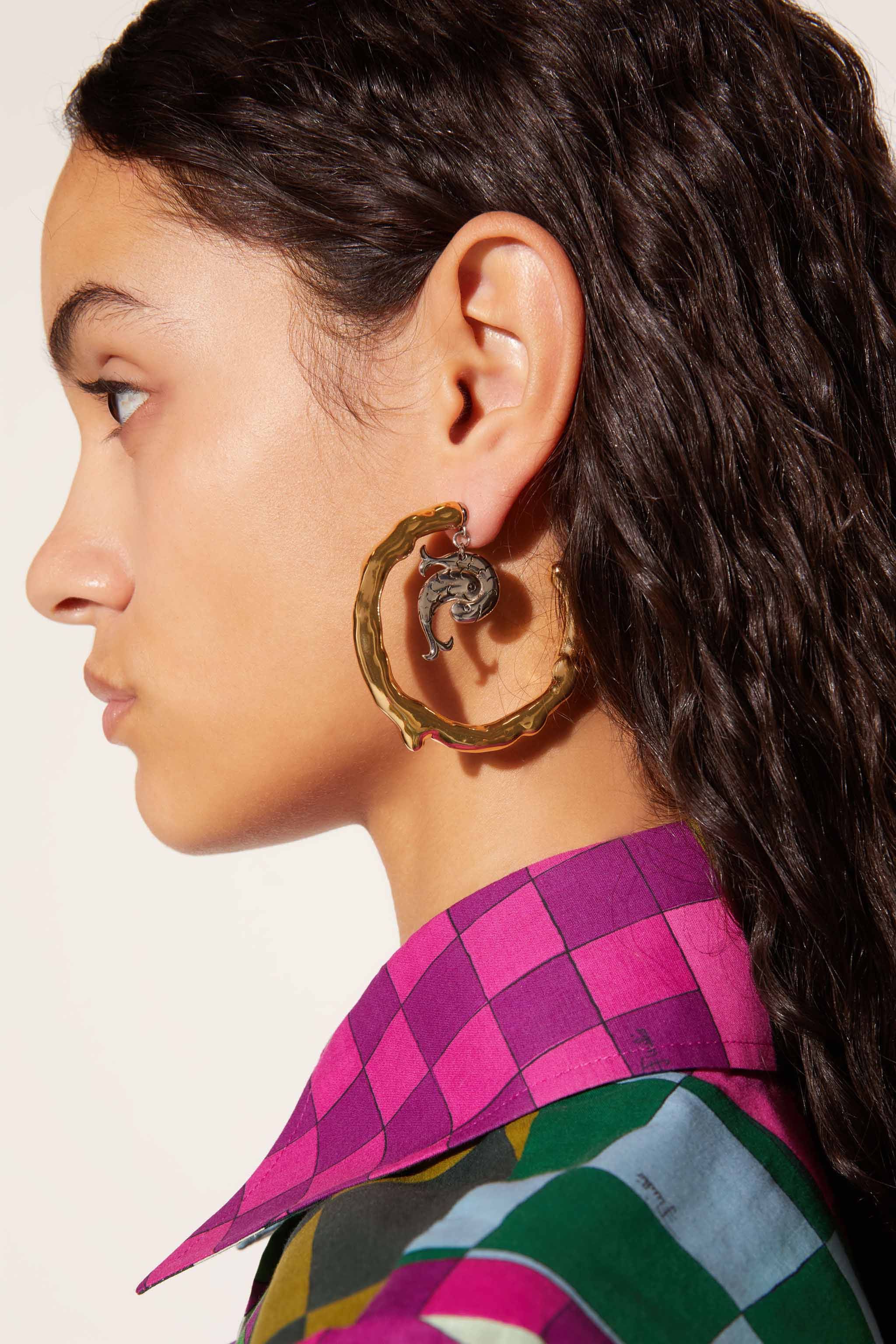 Orecchini a cerchio Aquarius sold by Emilio Pucci product image thumbnail 4