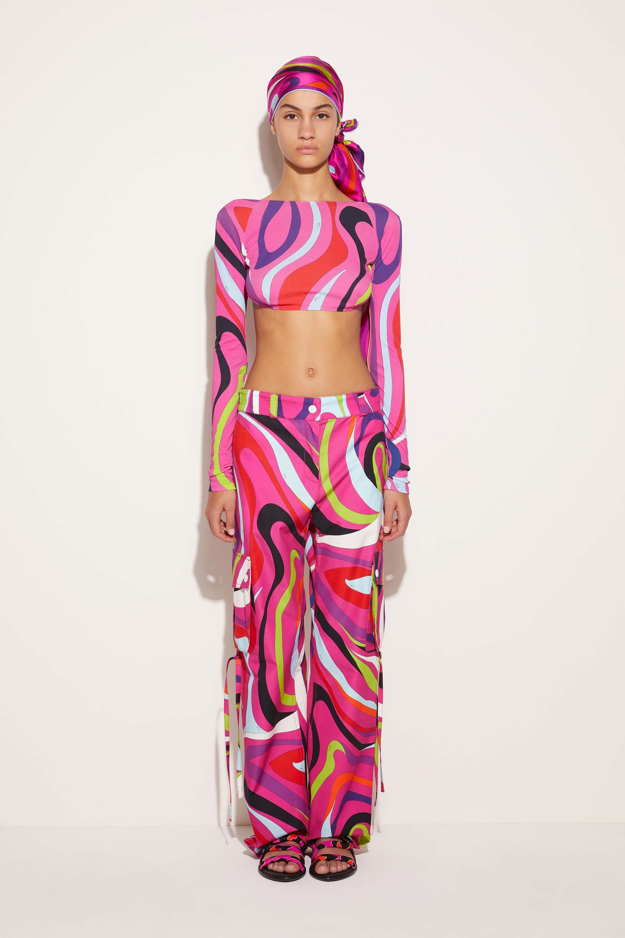Crop top con stampa Marmo sold by Emilio Pucci product image thumbnail 2