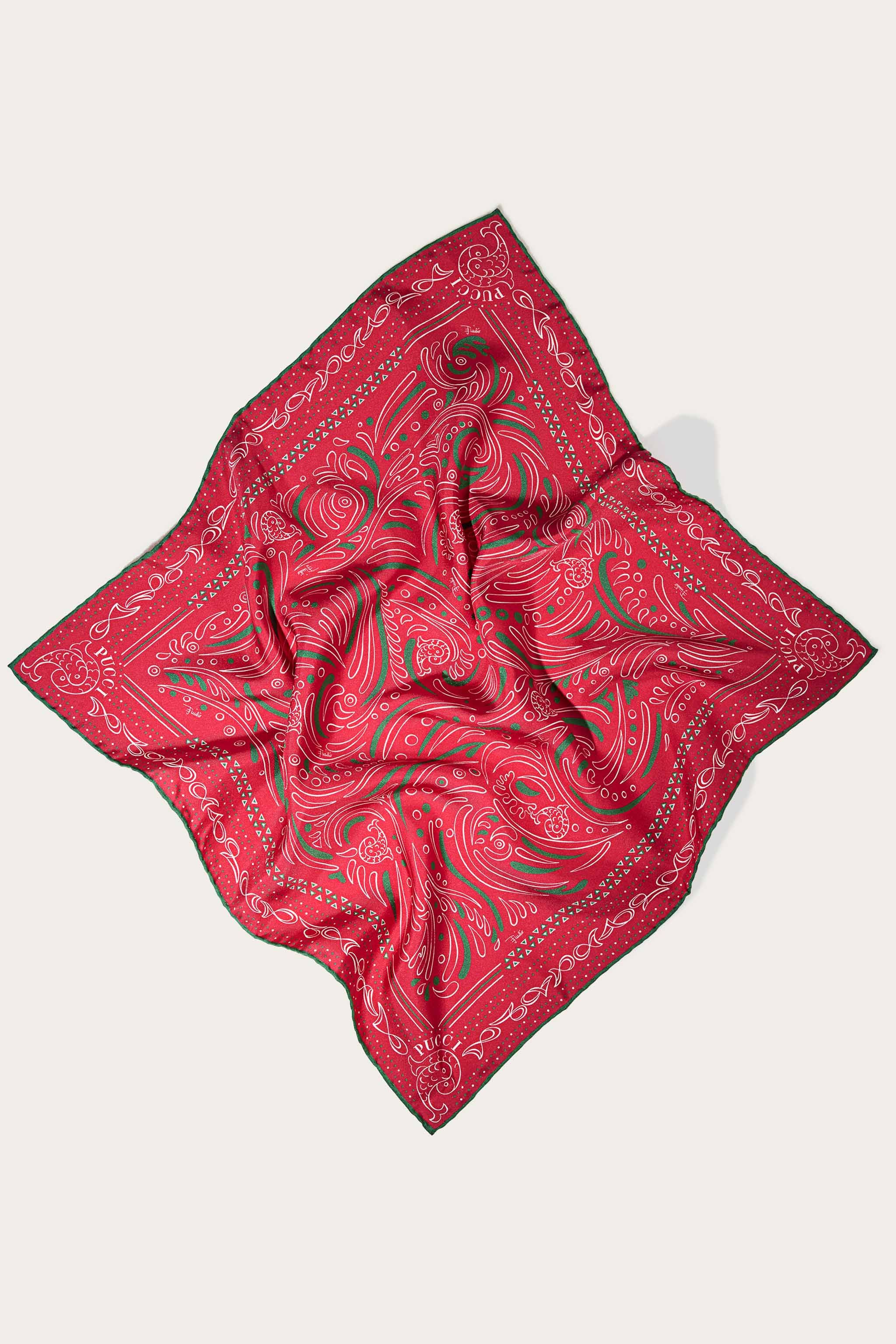 Carré piccolo in seta con stampa Bandana sold by Emilio Pucci