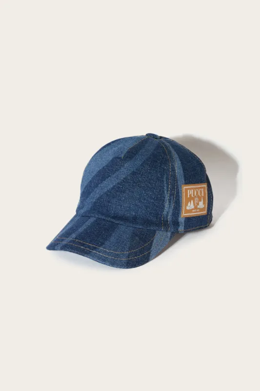 Marmo-Print Denim Cap sold by Emilio Pucci