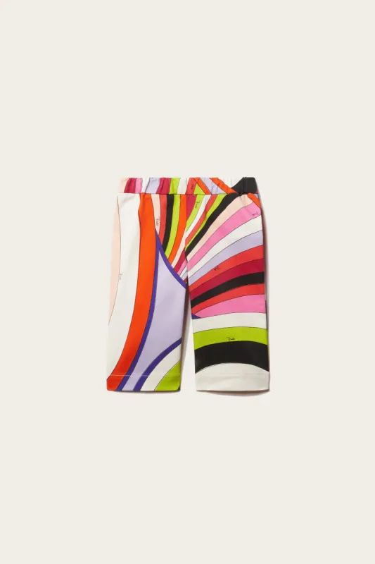 Iride-Print Cotton Trousers sold by Emilio Pucci
