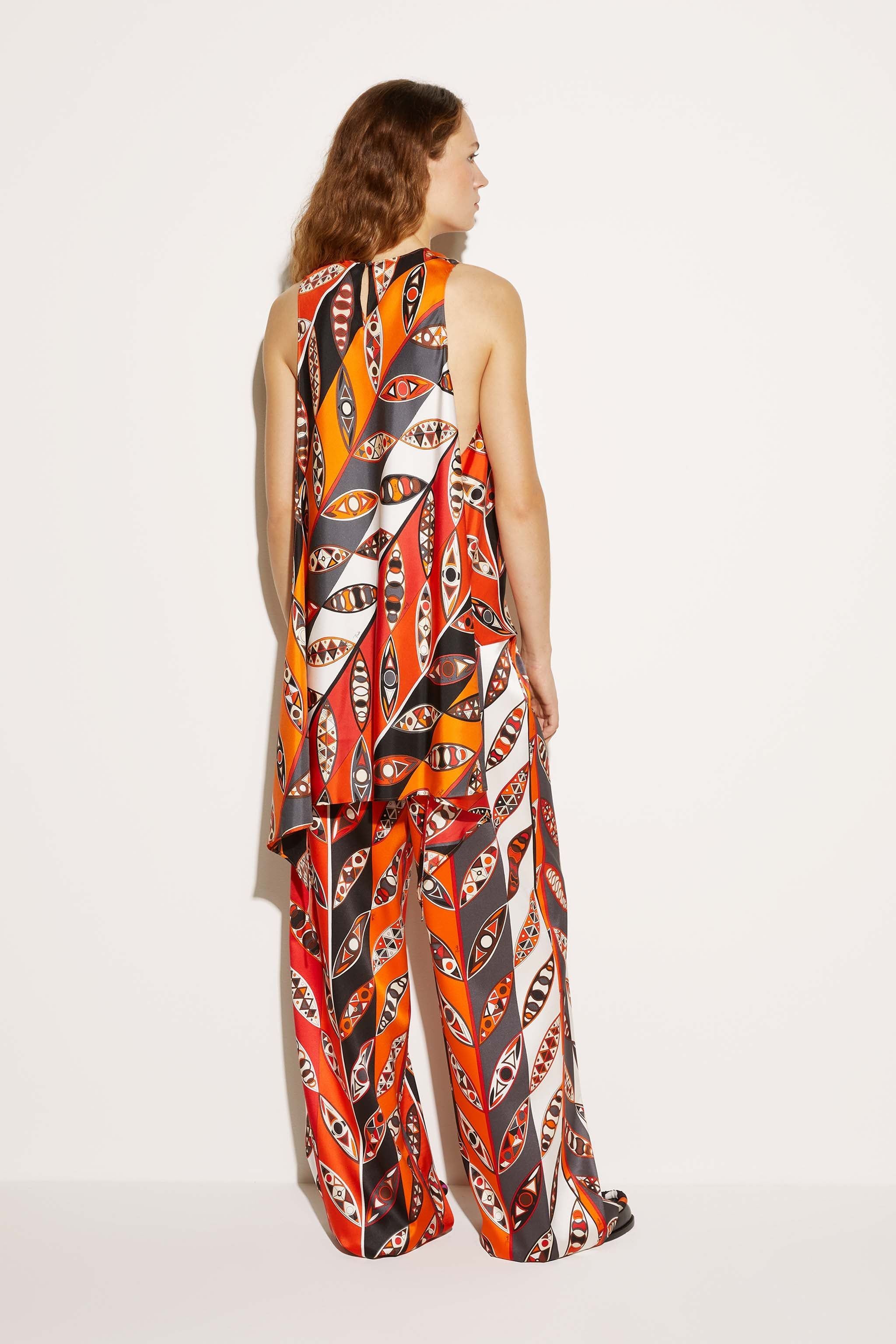 Top in seta con stampa Girandole e drappeggio sold by Emilio Pucci product image thumbnail 3