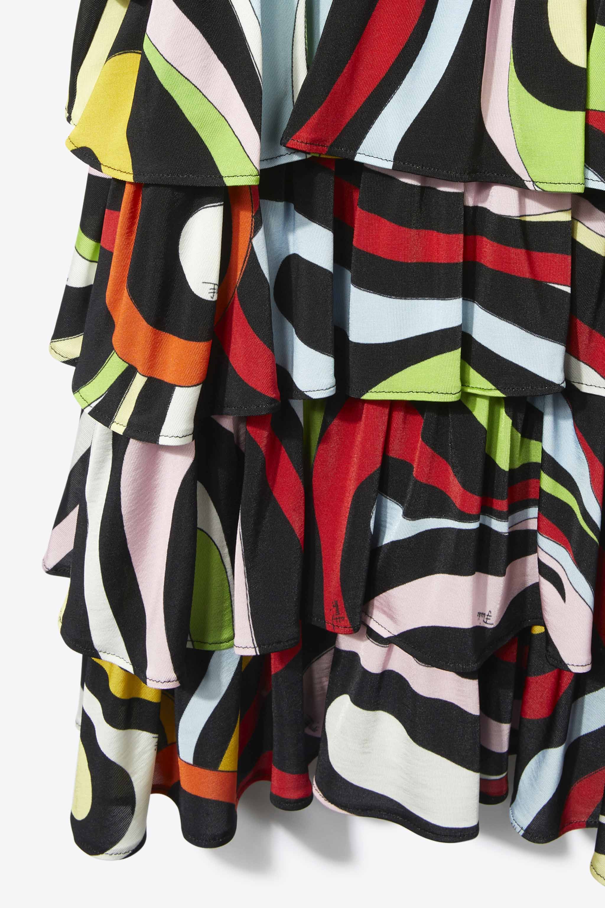 Marmo-Print Ruffled Dress sold by Emilio Pucci product image thumbnail 3