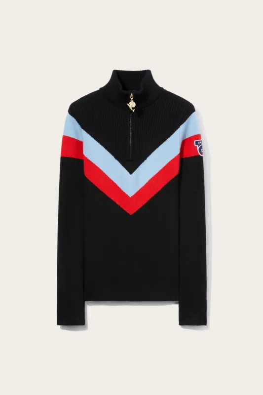 Pucci x Fusalp | Stripe-Jacquard Zip Sweater sold by Emilio Pucci