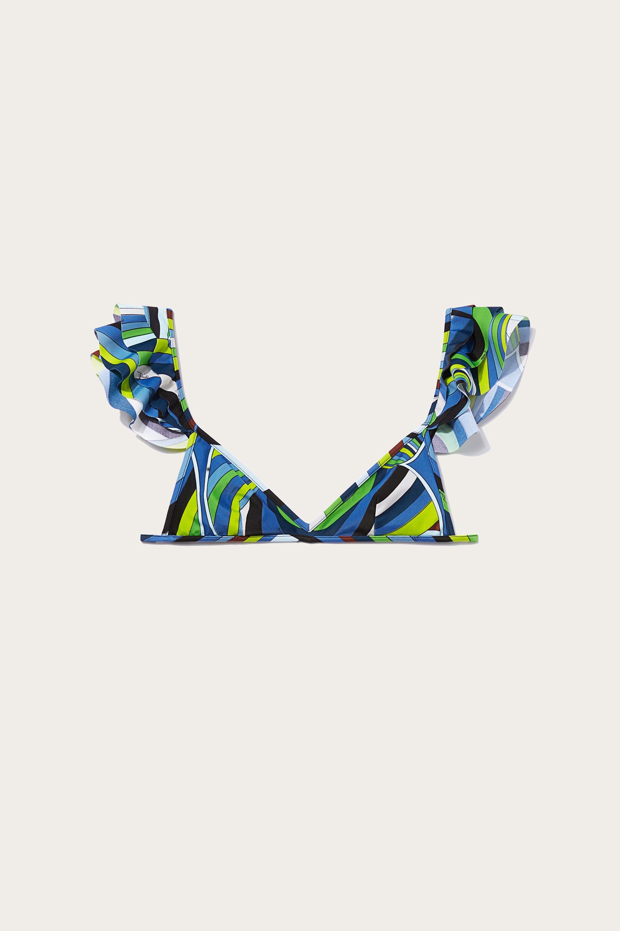 Top bikini con stampa Iride e ruches sold by Emilio Pucci