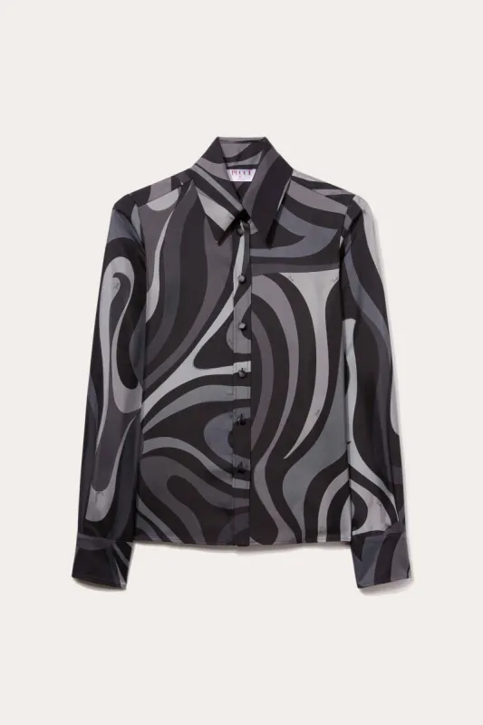 Marmo-Print Silk-Twill Shirt sold by Emilio Pucci