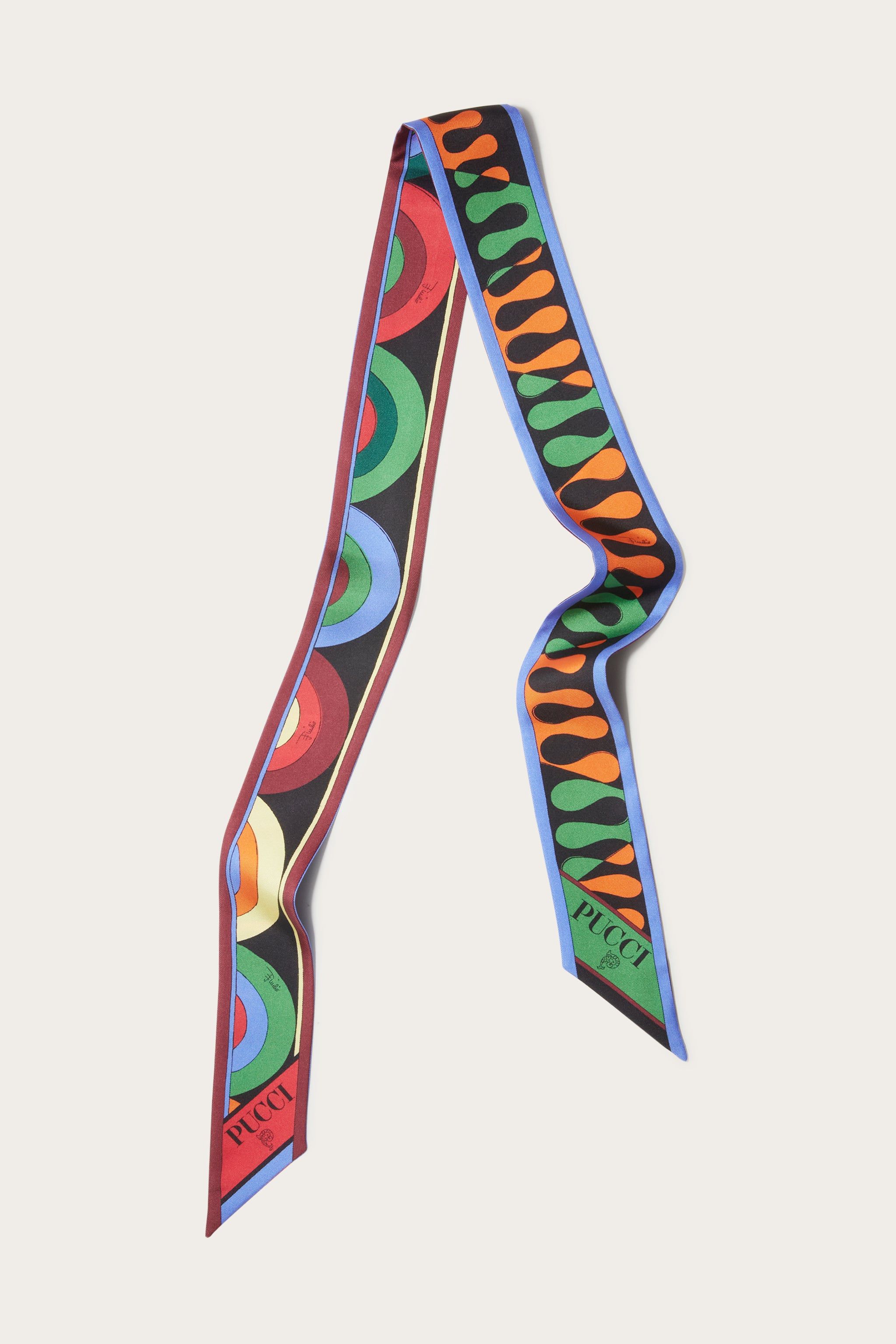 Foulard in seta con stampe Onde e Leocorno sold by Emilio Pucci