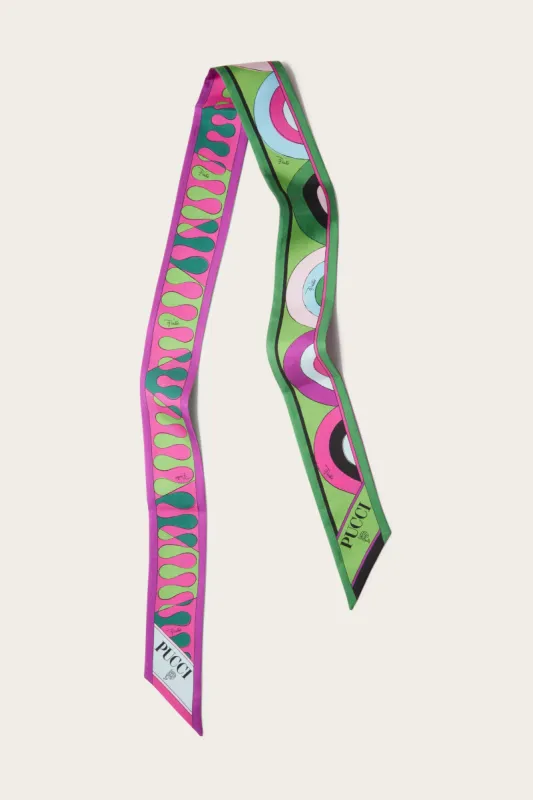 Foulard in seta con stampe Onde e Leocorno sold by Emilio Pucci