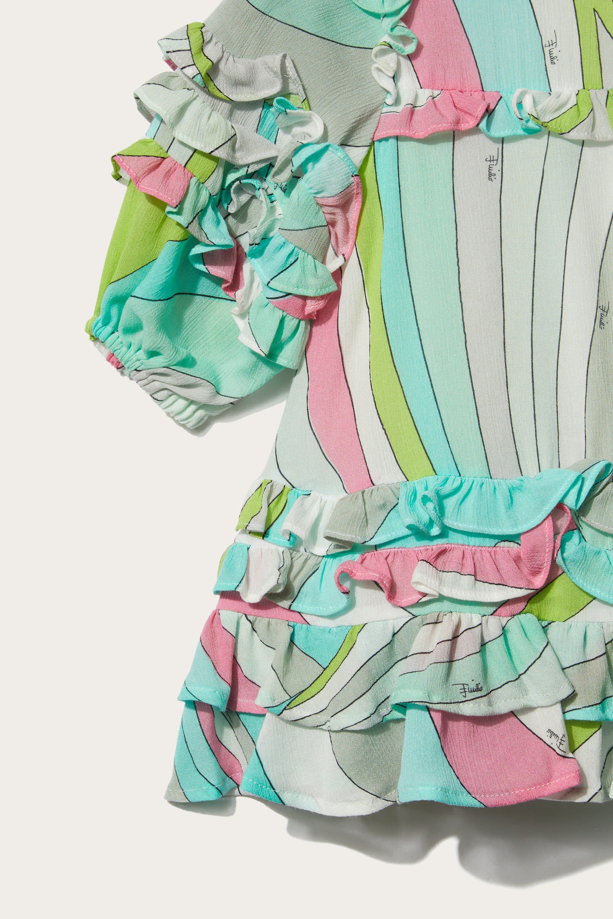 Iride-Print Ruffled Dress sold by Emilio Pucci product image thumbnail 3