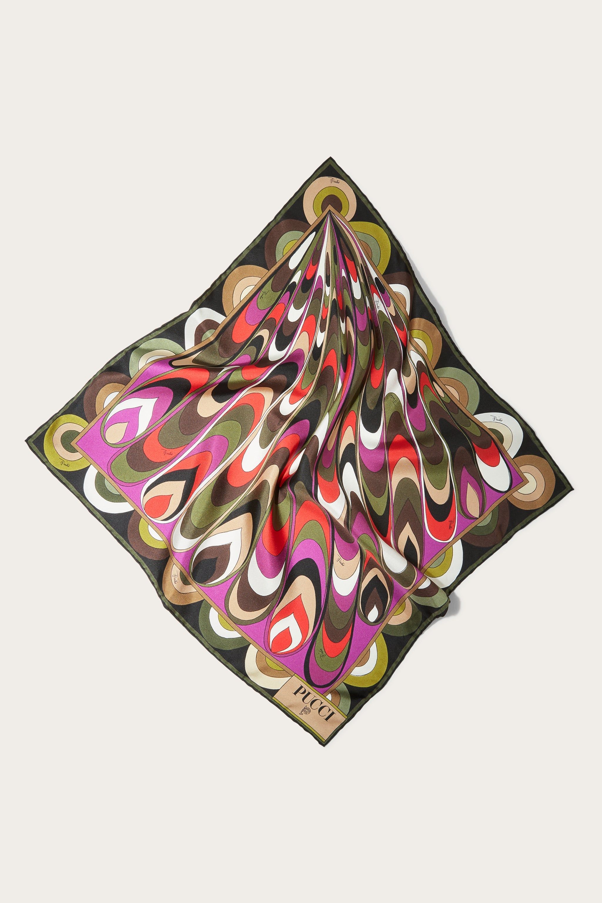 Carré piccolo in seta con stampa Onde sold by Emilio Pucci