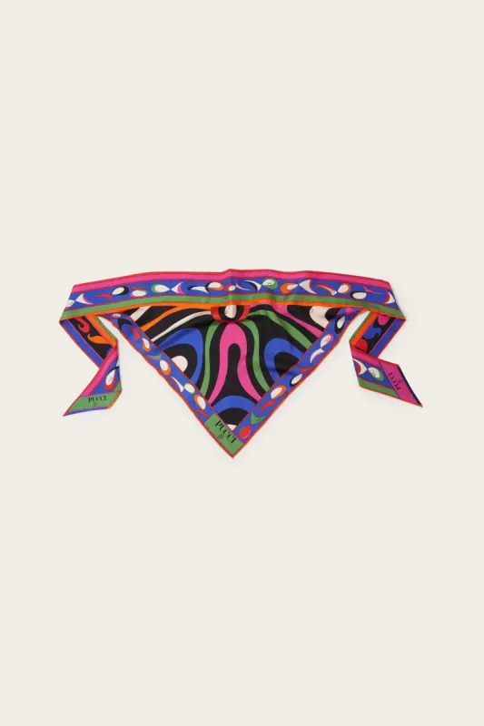 Foulard in seta con stampe Marmo e Pesci sold by Emilio Pucci