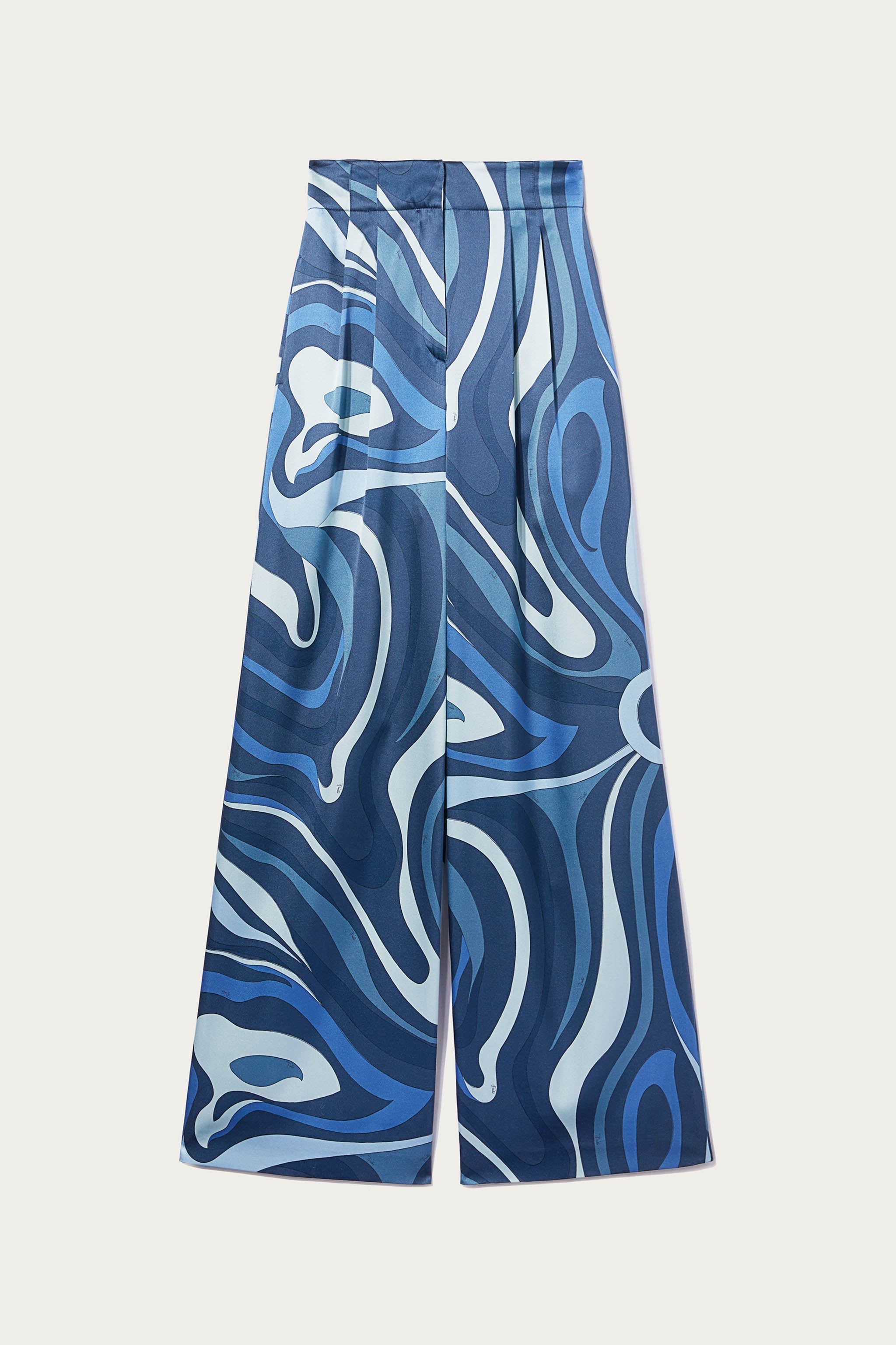 Pantaloni palazzo con stampa Marmo sold by Emilio Pucci