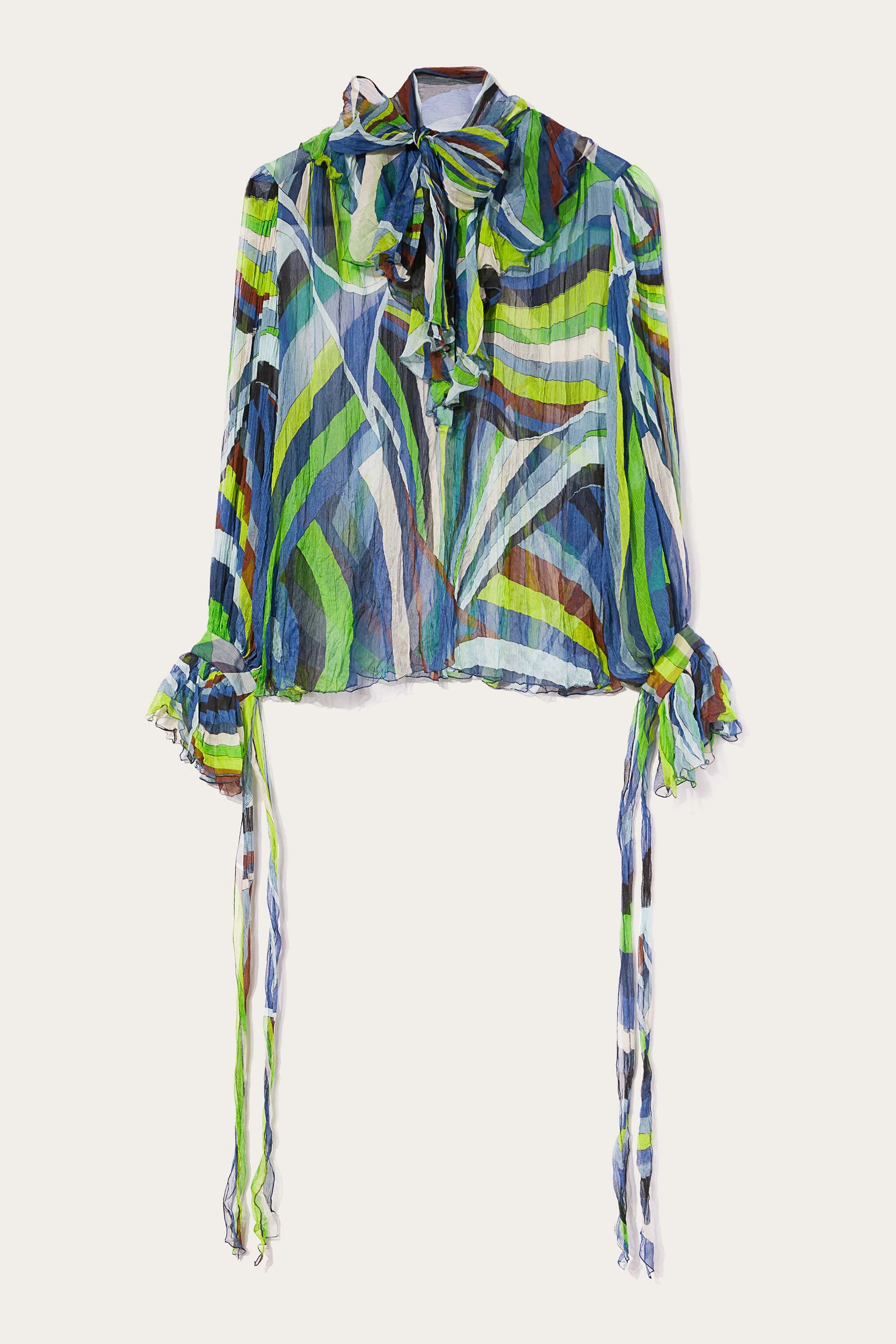 Top in seta con stampa Iride sold by Emilio Pucci