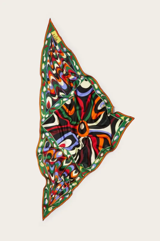 Foulard grande in seta con stampe Marmo e Onde sold by Emilio Pucci