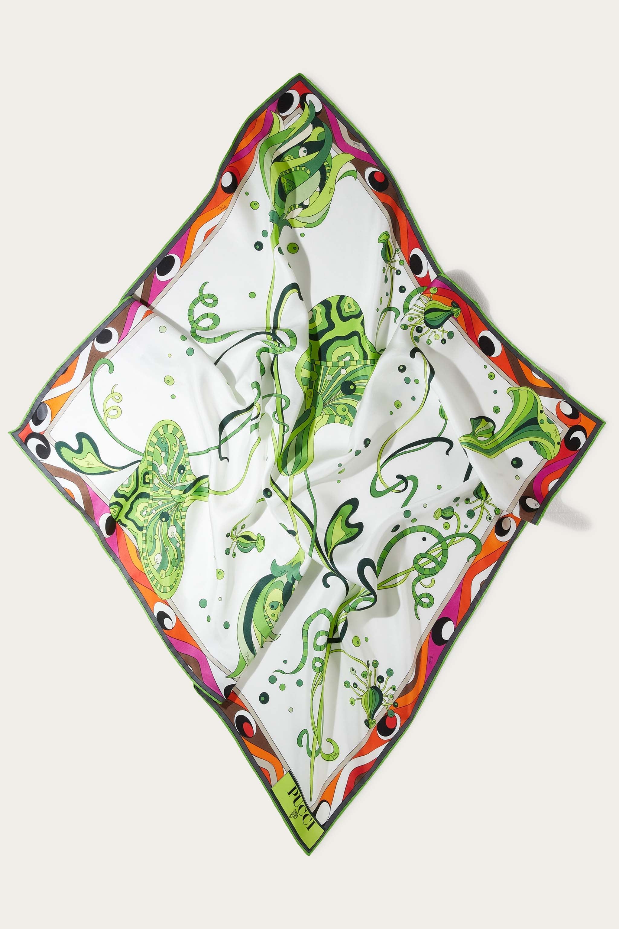 Carré grande in seta con stampa Fungo sold by Emilio Pucci