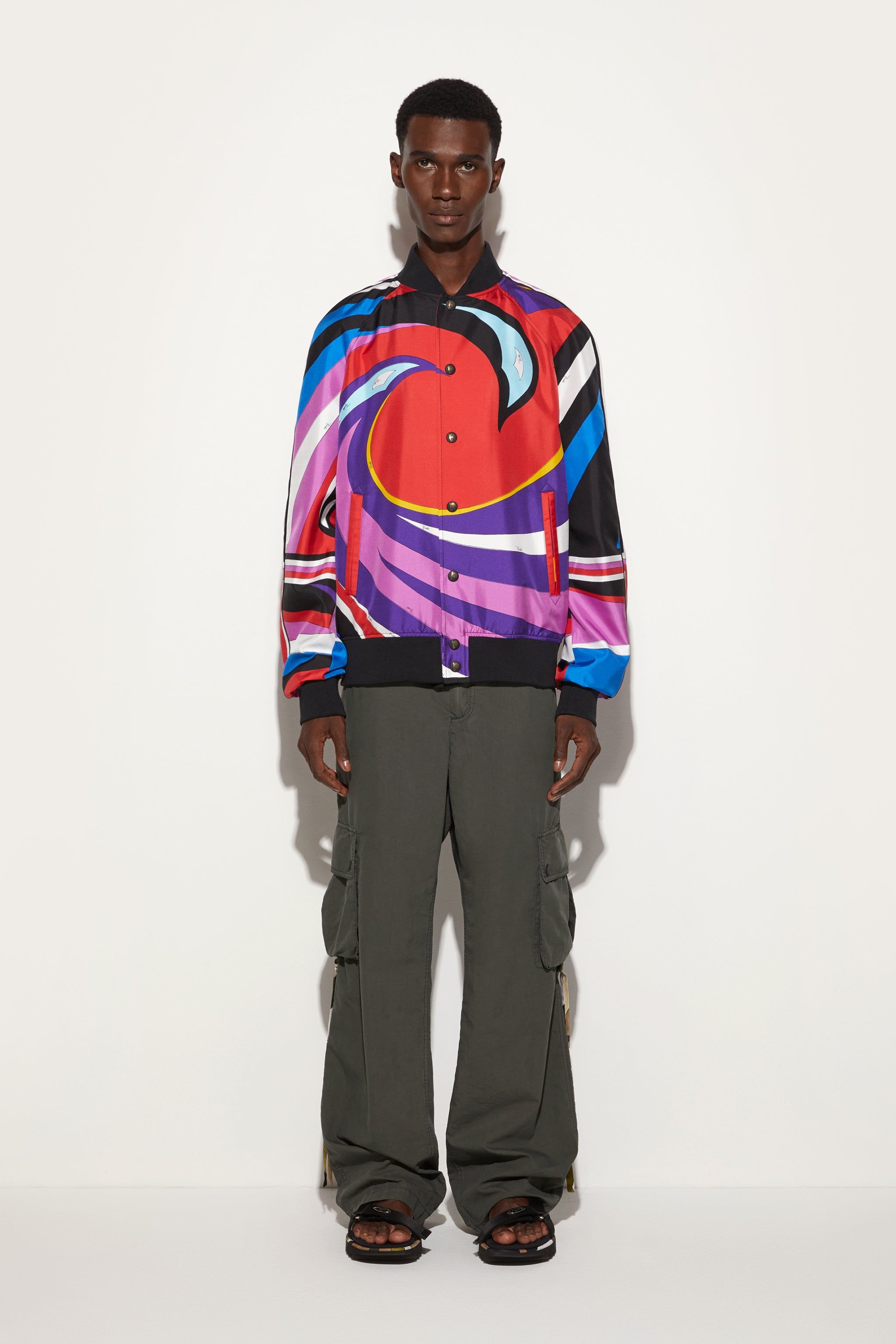 Bomber in seta con stampa Cigni sold by Emilio Pucci product image thumbnail 2