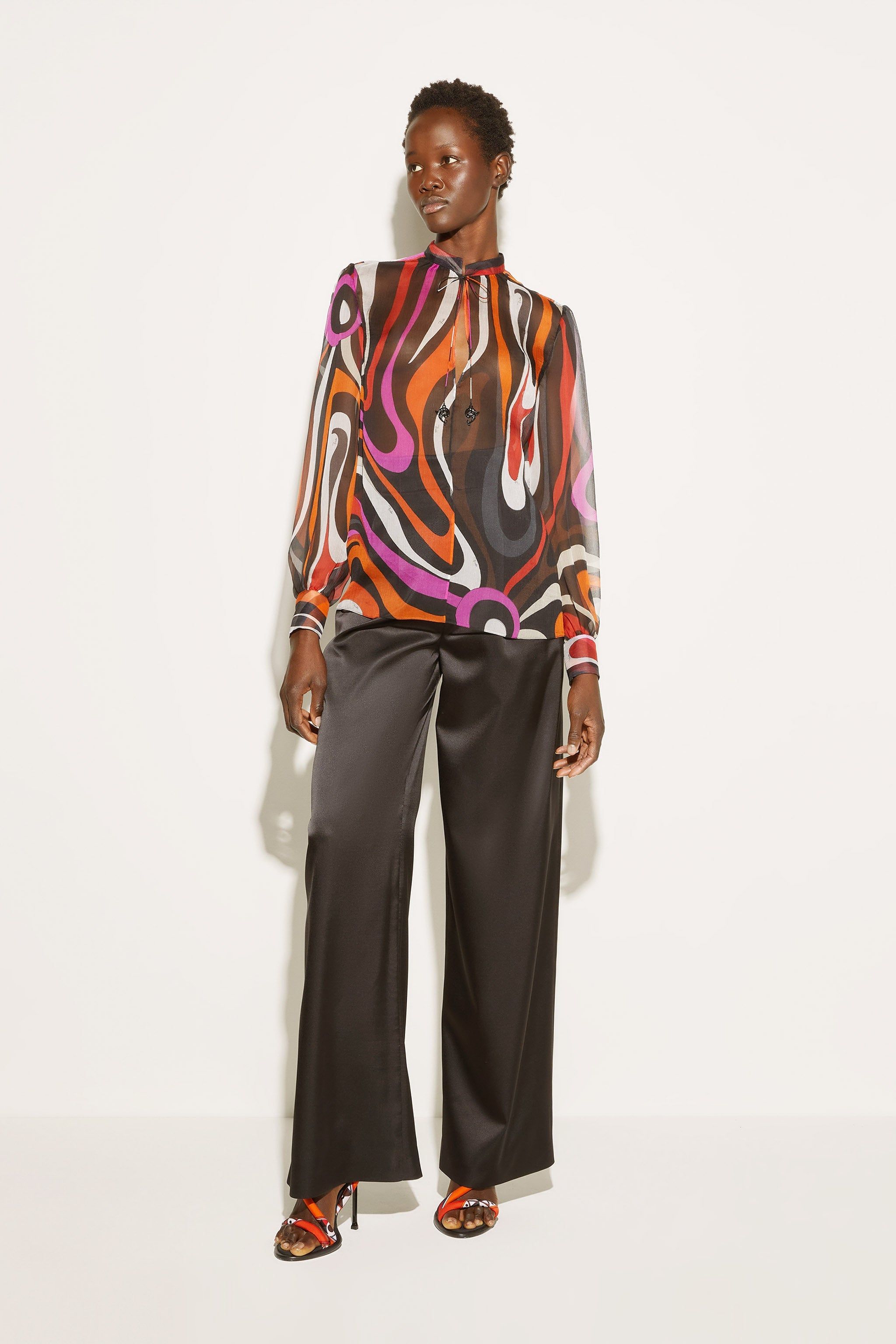 Top in seta con stampa Marmo sold by Emilio Pucci product image thumbnail 2