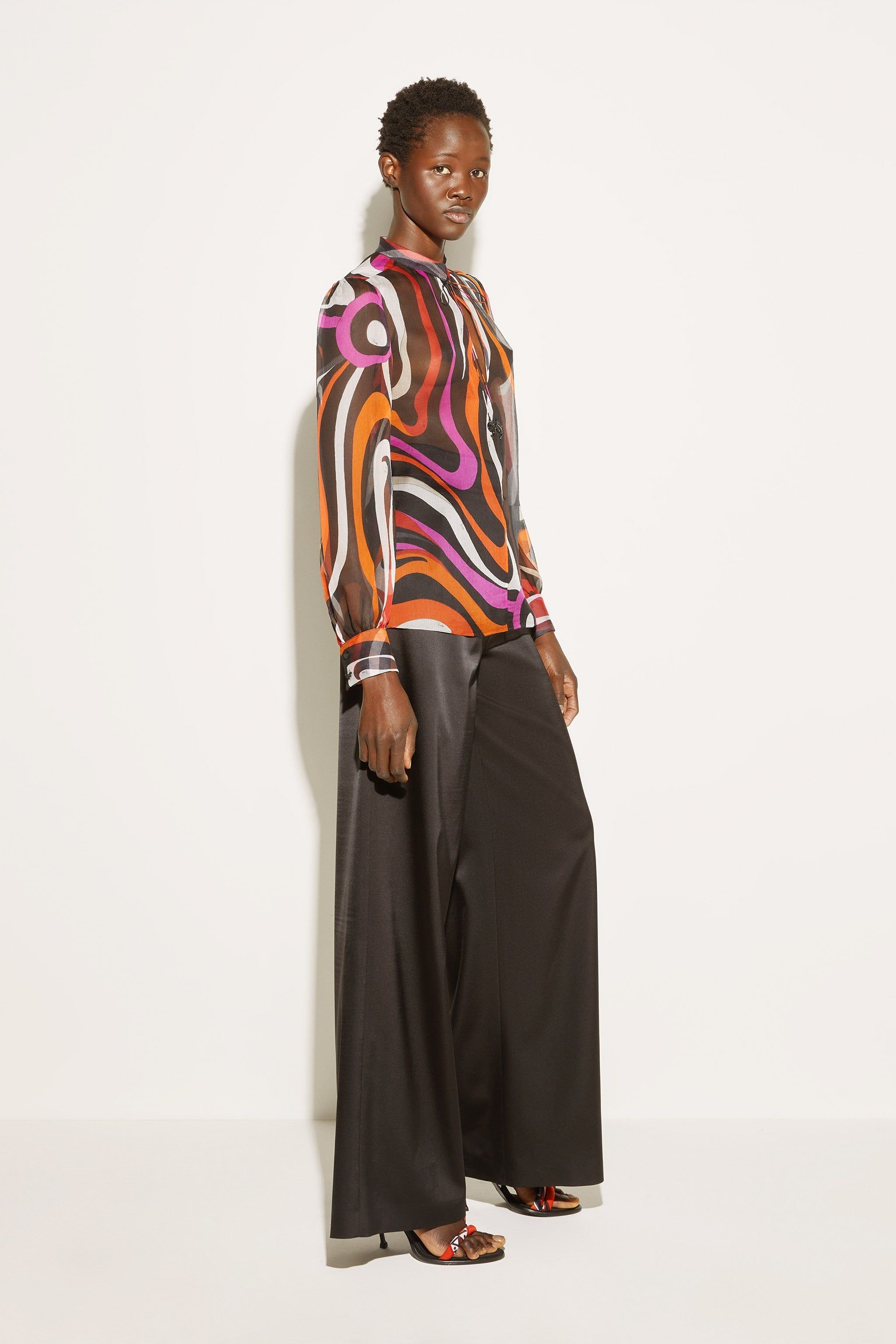 Top in seta con stampa Marmo sold by Emilio Pucci product image thumbnail 4