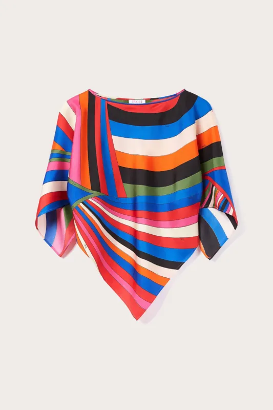 Top in seta con stampa Iride sold by Emilio Pucci