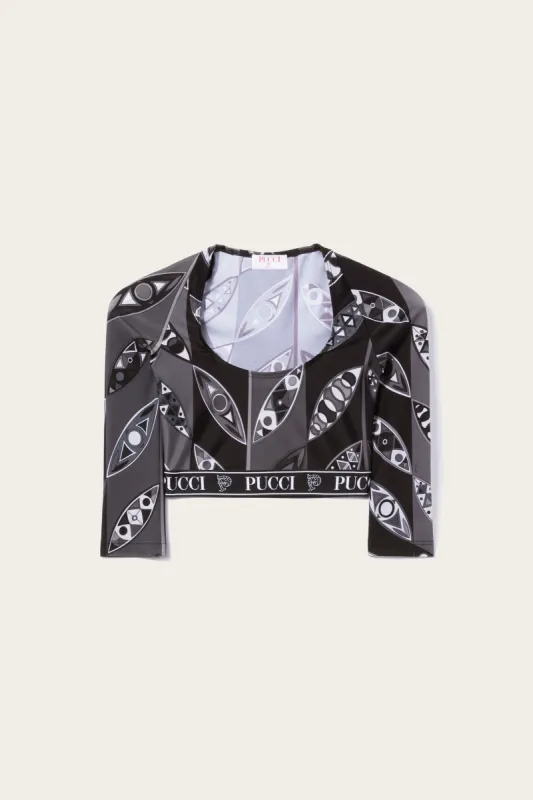 Crop top con stampa Girandole sold by Emilio Pucci