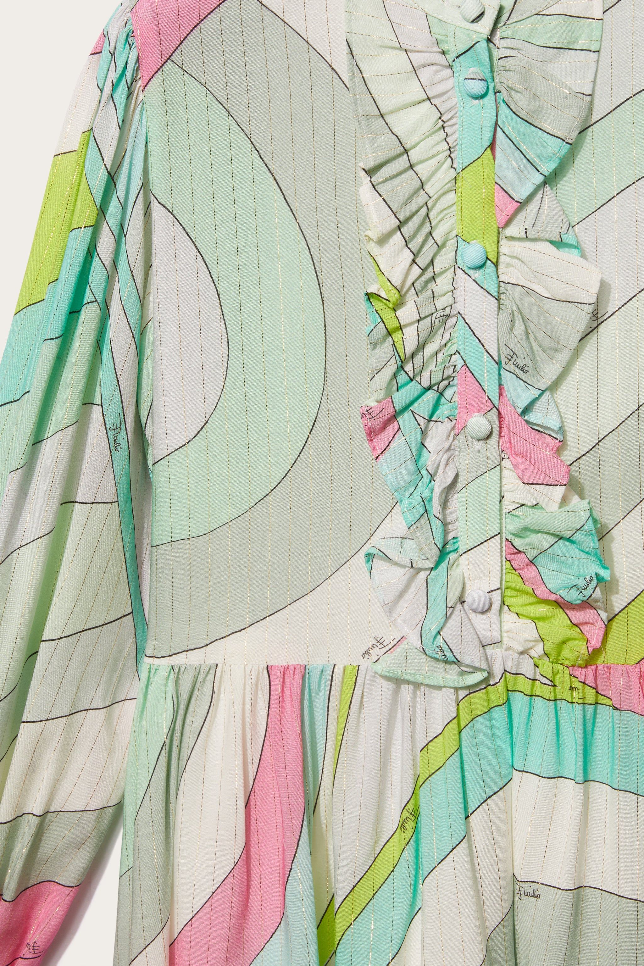 Iride-Print Ruffled Dress sold by Emilio Pucci product image thumbnail 3