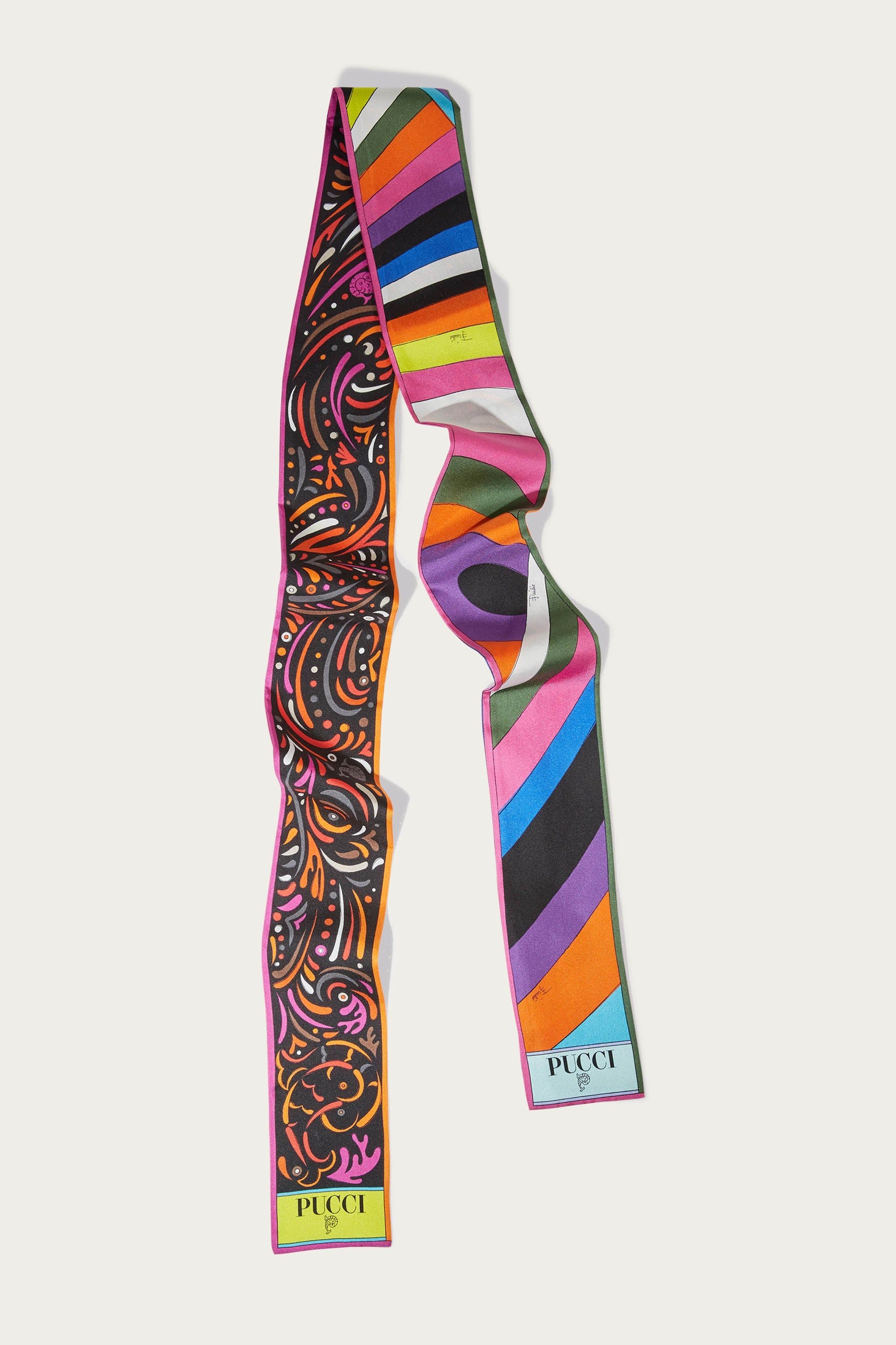 Foulard in seta con stampe Bandana e Iride sold by Emilio Pucci