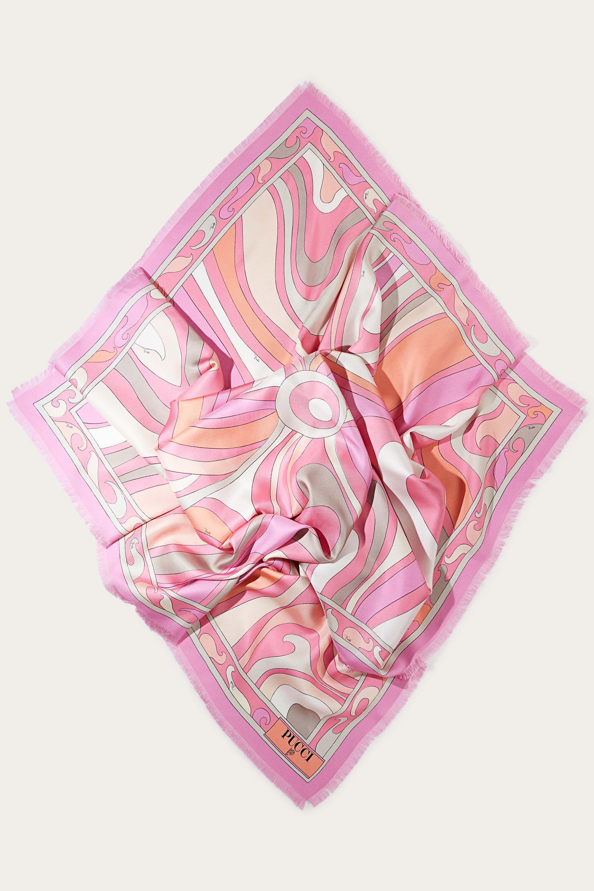 Carré grande in seta con stampa Marmo sold by Emilio Pucci