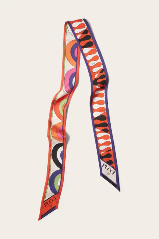 Foulard in seta con stampe Onde e Leocorno sold by Emilio Pucci
