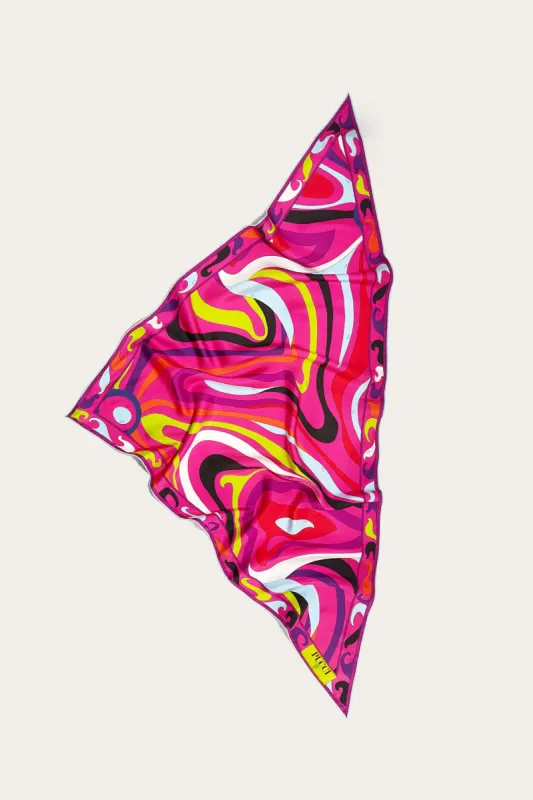 Foulard grande in seta con stampa Marmo sold by Emilio Pucci