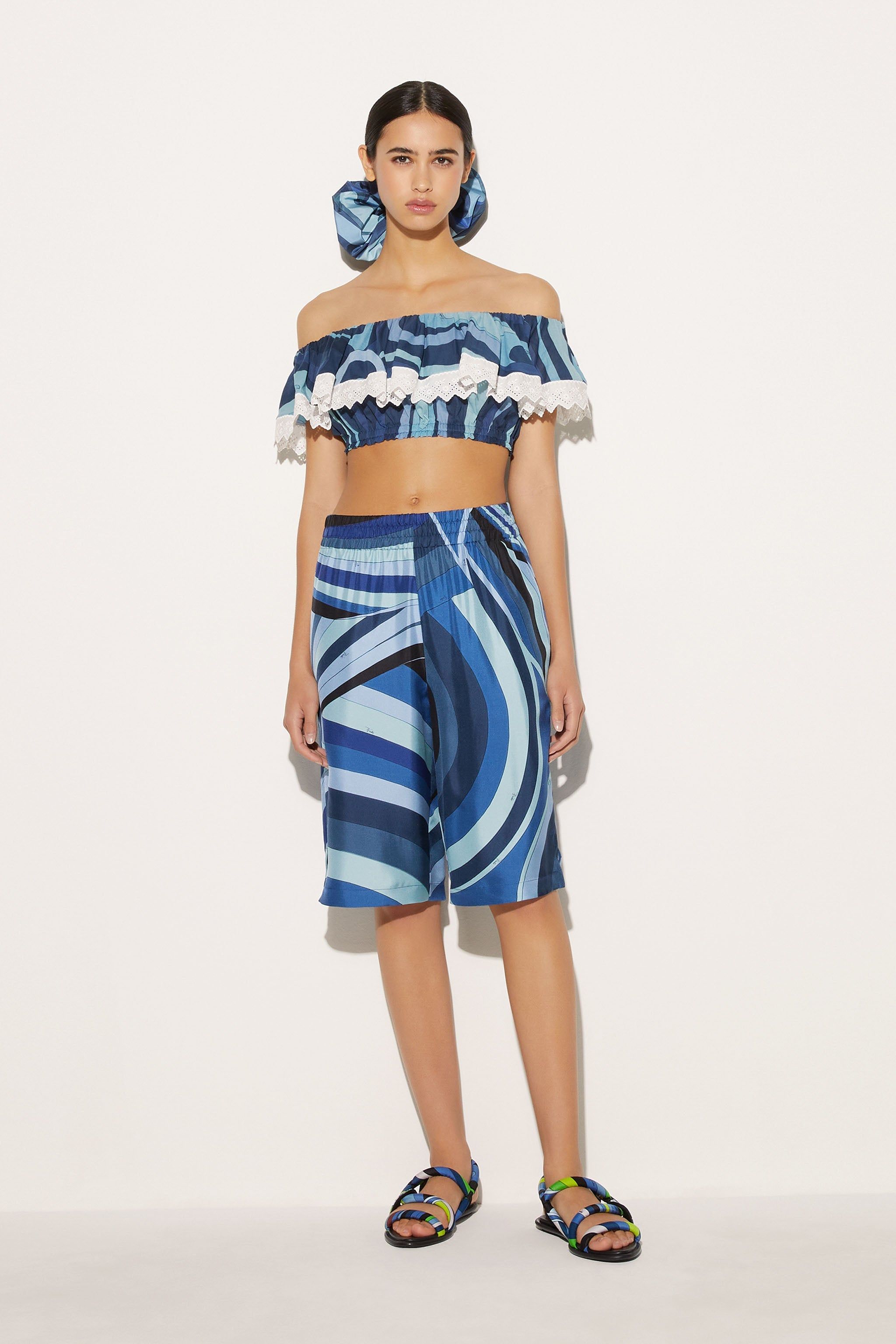 Bermuda in seta con stampa Iride sold by Emilio Pucci product image thumbnail 2