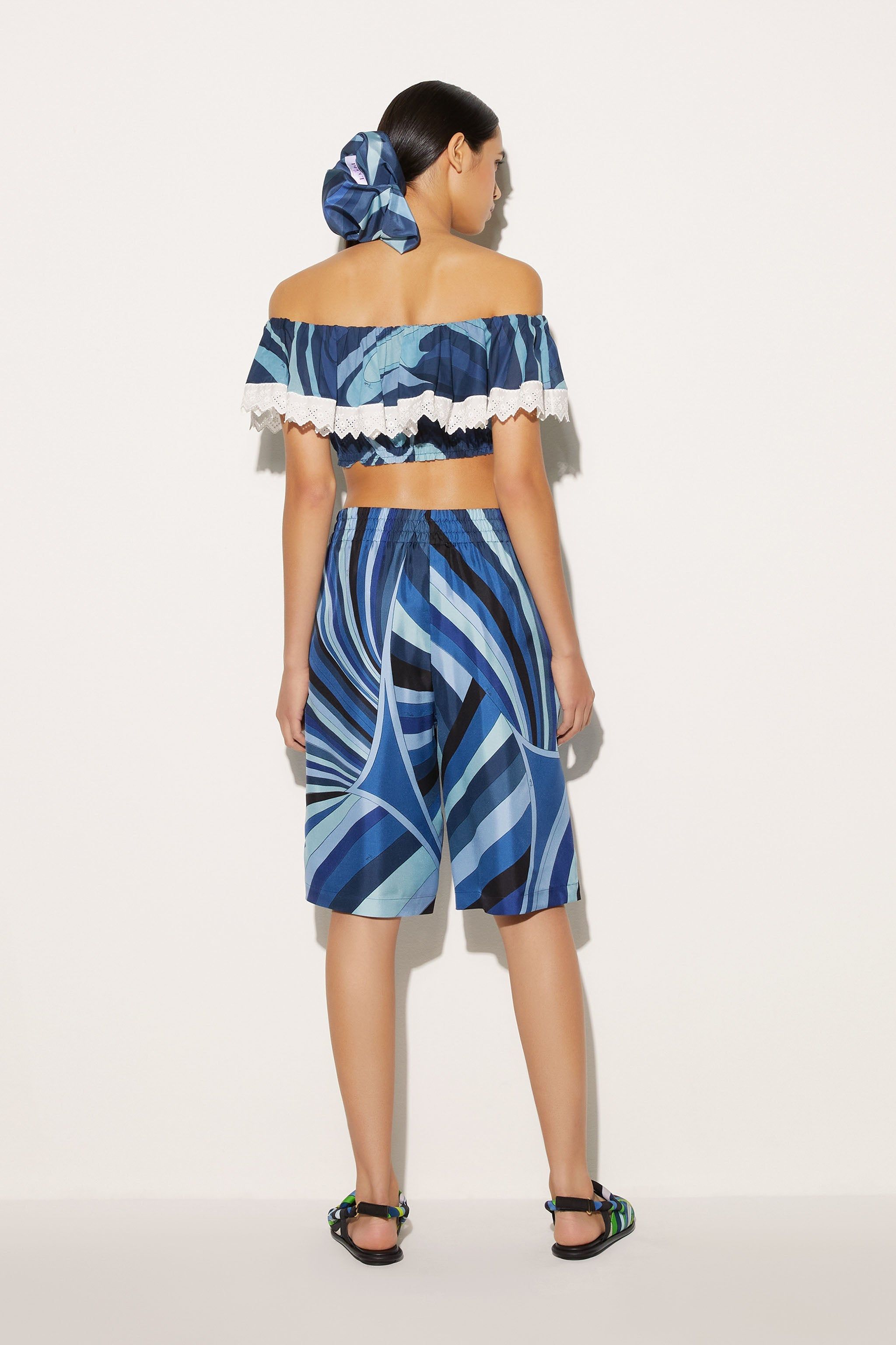 Bermuda in seta con stampa Iride sold by Emilio Pucci product image thumbnail 3