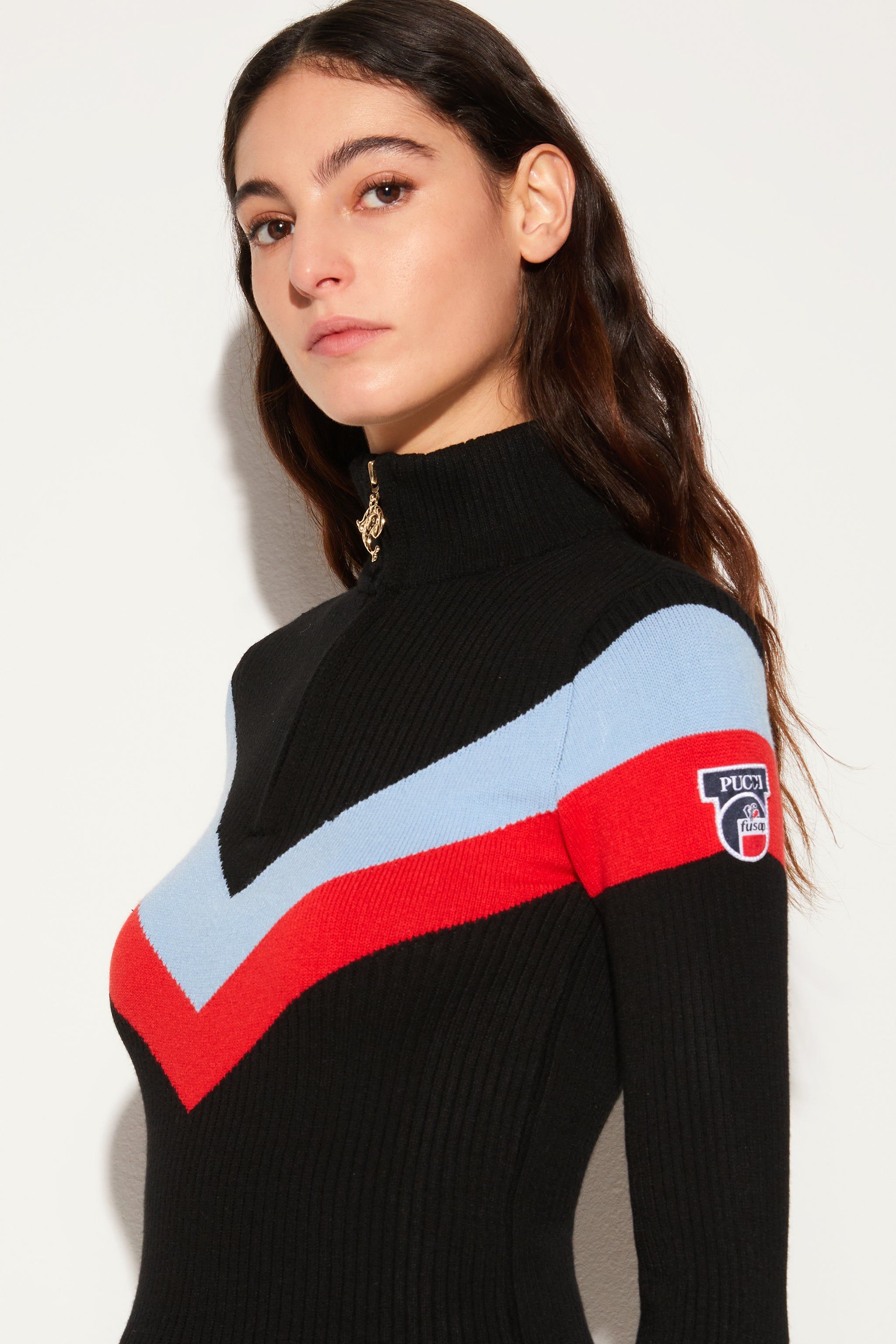 Pucci x Fusalp | Stripe-Jacquard Zip Sweater sold by Emilio Pucci product image thumbnail 5