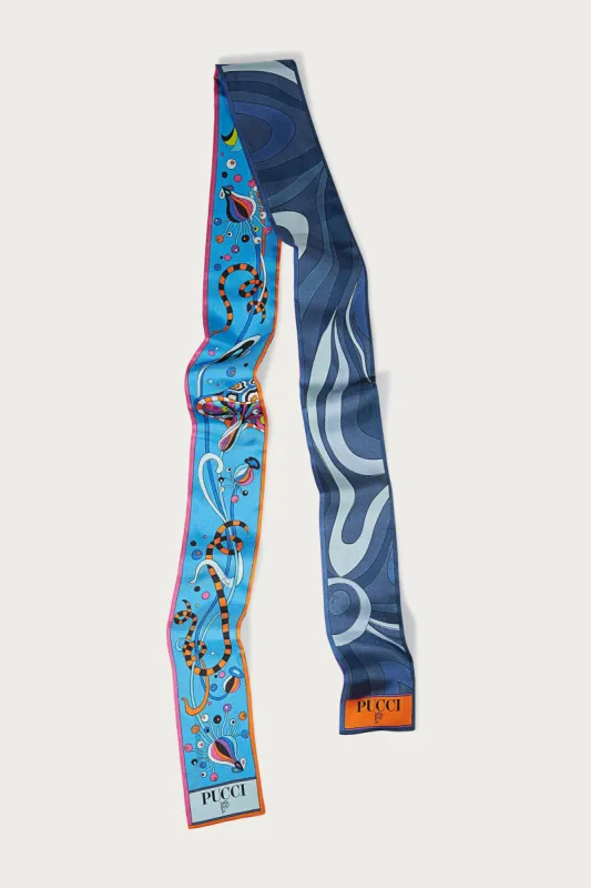 Foulard in seta con stampe Fungo e Marmo sold by Emilio Pucci