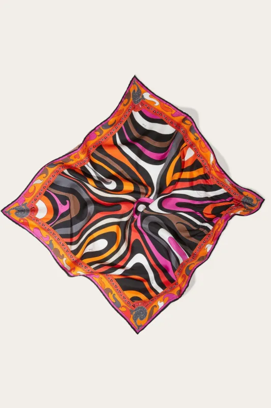 Carré grande in seta con stampa Marmo sold by Emilio Pucci