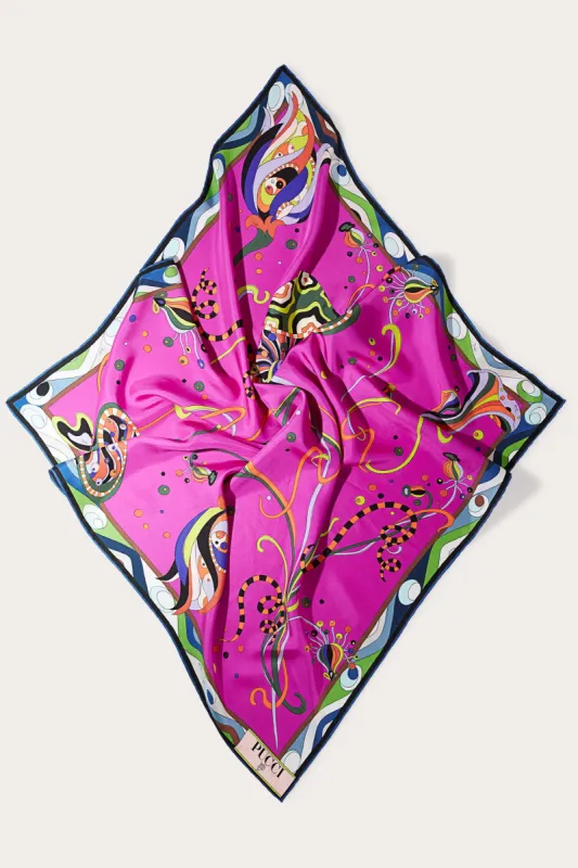 Carré grande in seta con stampa Fungo sold by Emilio Pucci