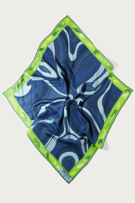 Carré grande in seta con stampa Marmo sold by Emilio Pucci