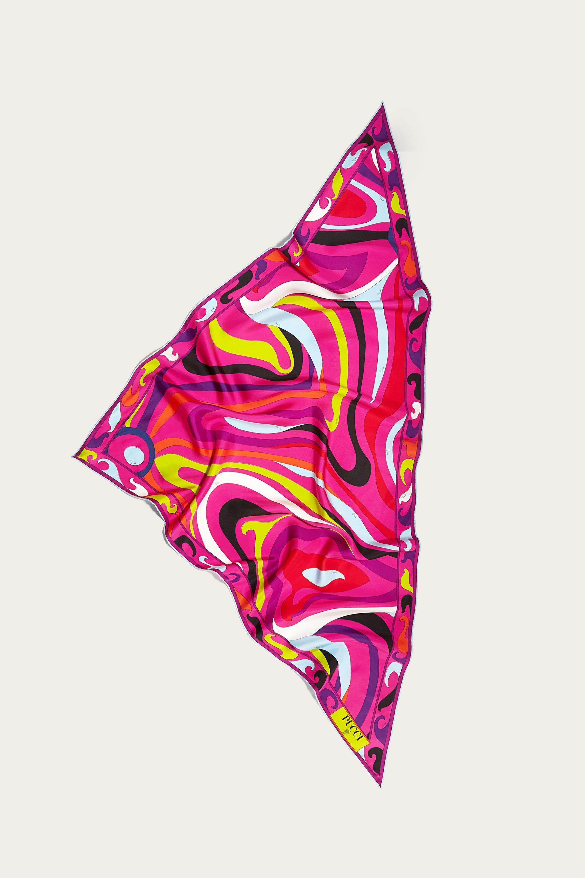 Foulard grande in seta con stampa Marmo sold by Emilio Pucci