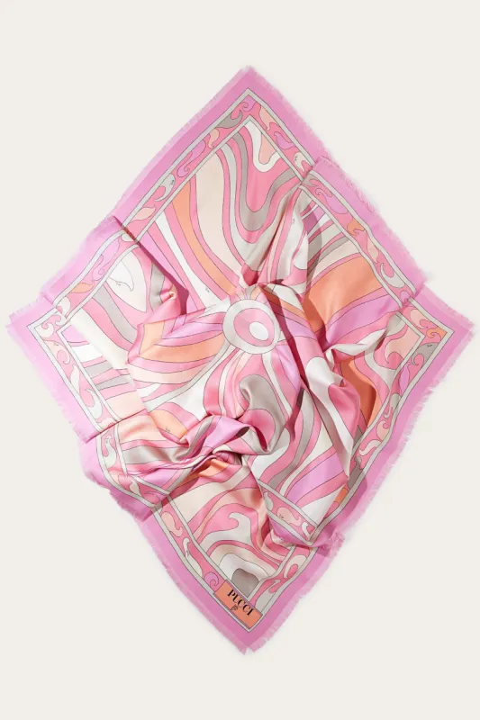 Carré grande in seta con stampa Marmo sold by Emilio Pucci