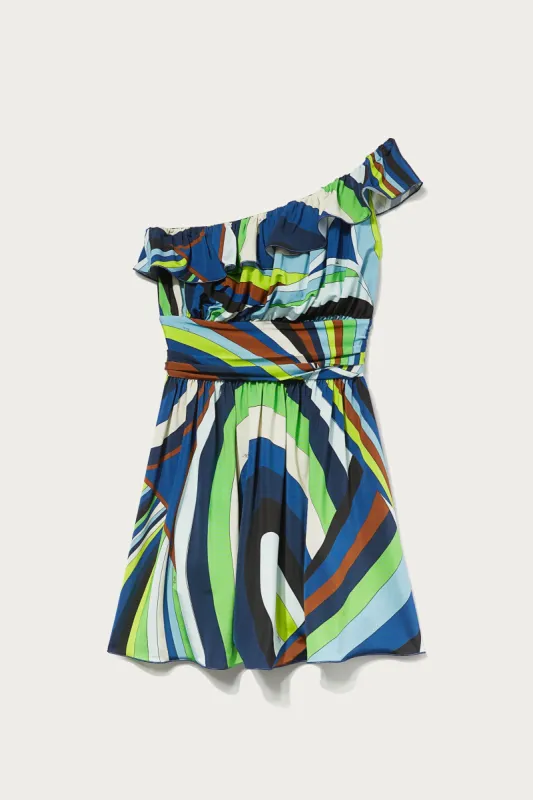Mini abito monospalla con stampa Iride sold by Emilio Pucci