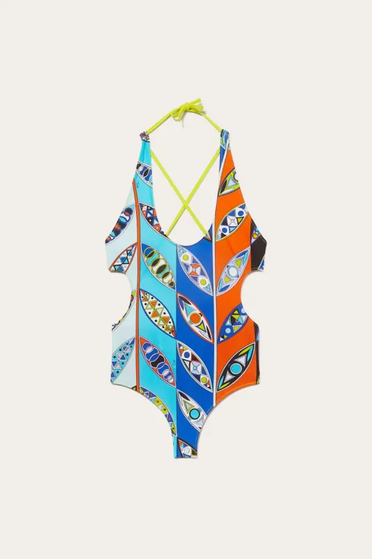 Costume con stampa Girandole e cut-out sold by Emilio Pucci